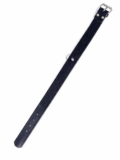 Fetisch Halsband Kristall breit silber