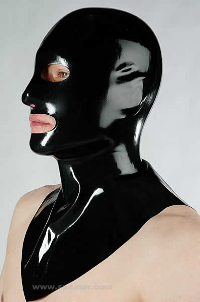 Gummi-Maske MIT Augen- und Mund-Öffnung + Kragen