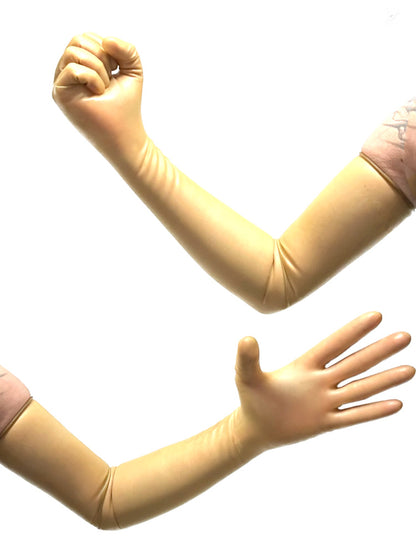 Gummi-Handschuhe Oberarmlang 0.4mm transparent