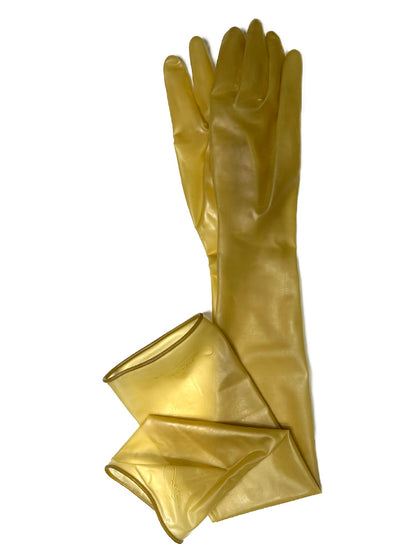 Gummi-Handschuhe Oberarmlang 0.4mm transparent