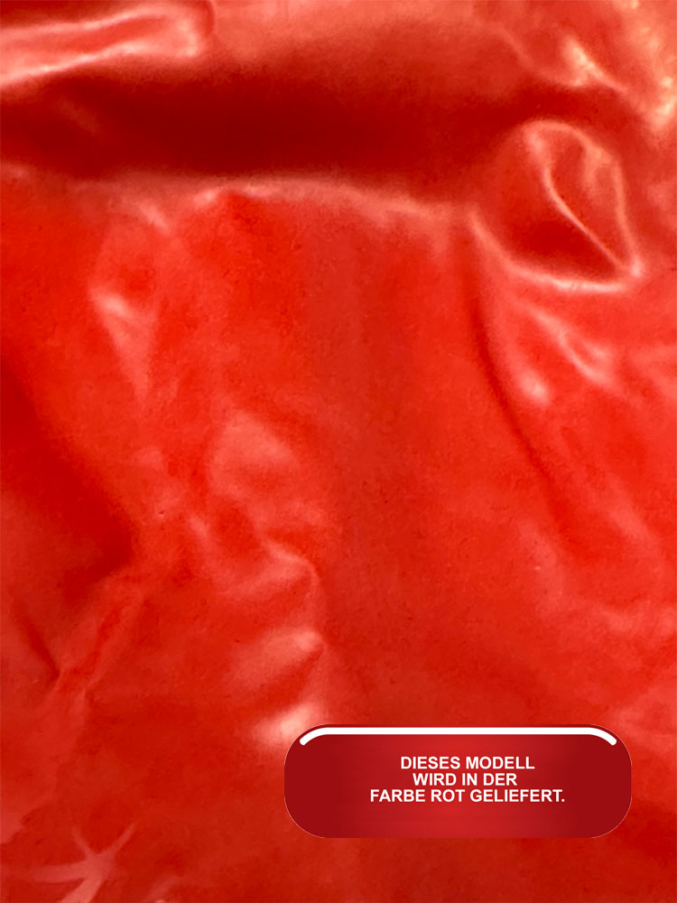 Gummi-Maske MIT Augen- und Mund-Öffnung + Kragen ROT
