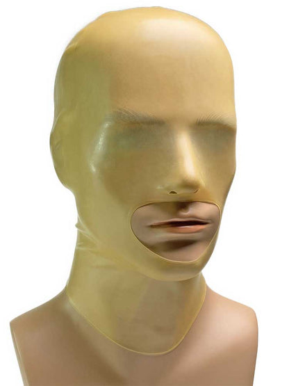 Gummi-Maske MIT Mundöffnung - transparent