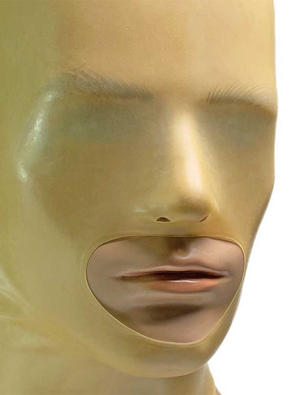 Gummi-Maske MIT Mundöffnung - transparent