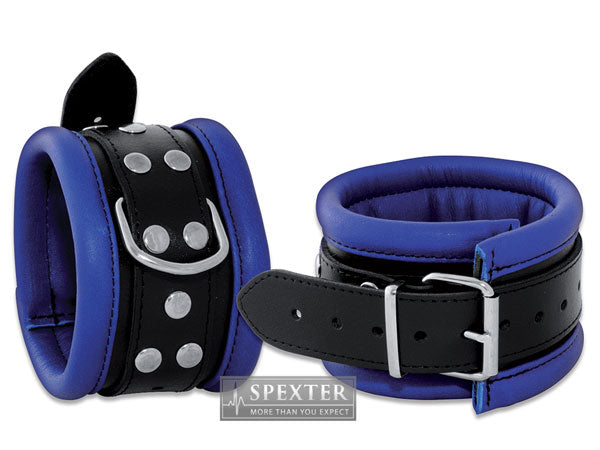 Leder-Fussfessel, Blau - 6,5cm