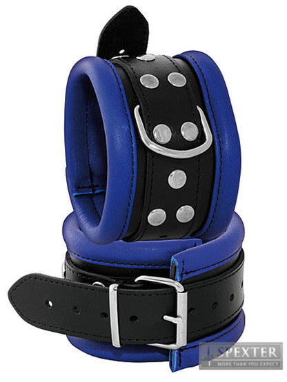 Leder-Fussfessel, Blau - 6,5cm