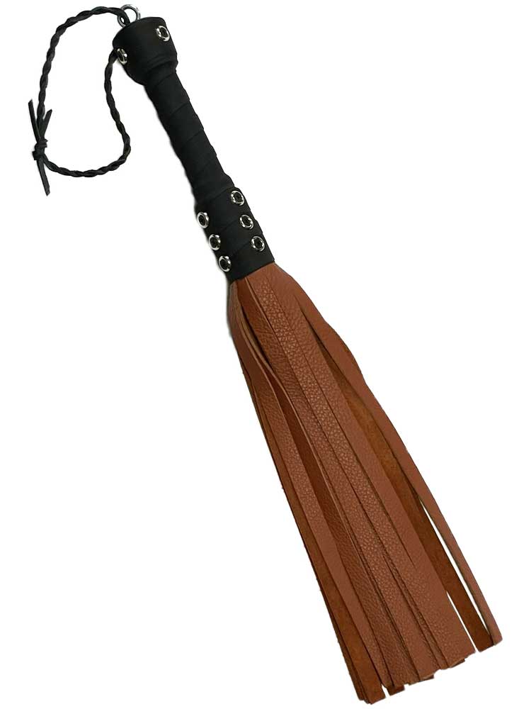 Flogger 24 Riemen 55cm Rind BRAUN