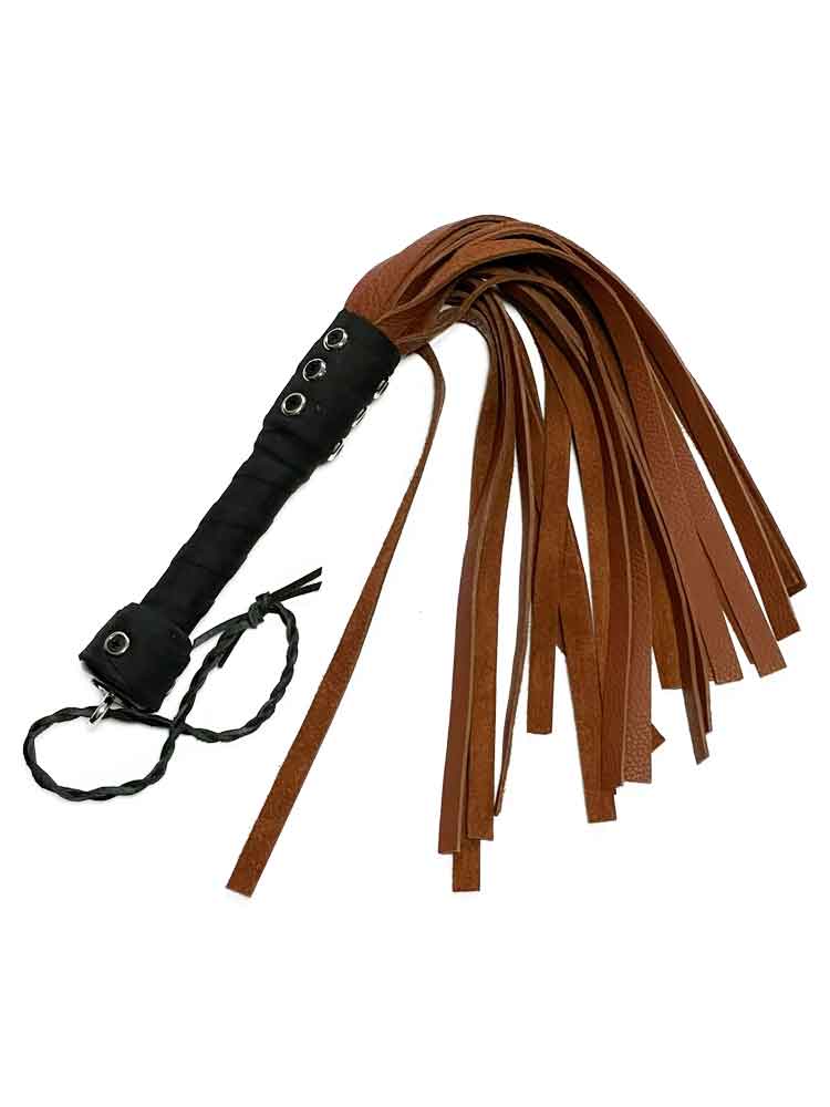 Flogger 24 Riemen 55cm Rind BRAUN