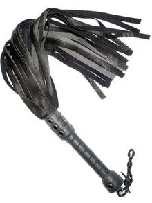 Flogger 30 Riemen 76cm Rind SCHWARZ-GRAU