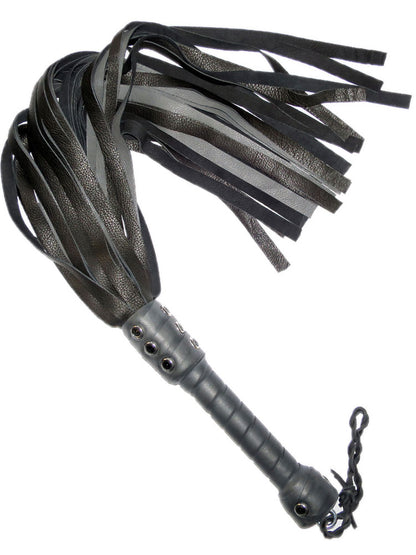 Flogger 30 Riemen 76cm Rind SCHWARZ-GRAU