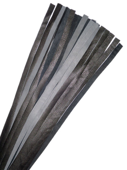 Flogger 30 Riemen 76cm Rind SCHWARZ-GRAU