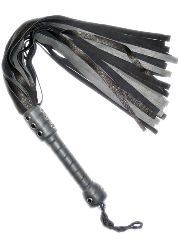 Flogger 40 Riemen 76cm Hirsch SCHWARZ-GRAU