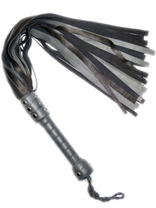 Flogger 40 Riemen 76cm Hirsch SCHWARZ-GRAU