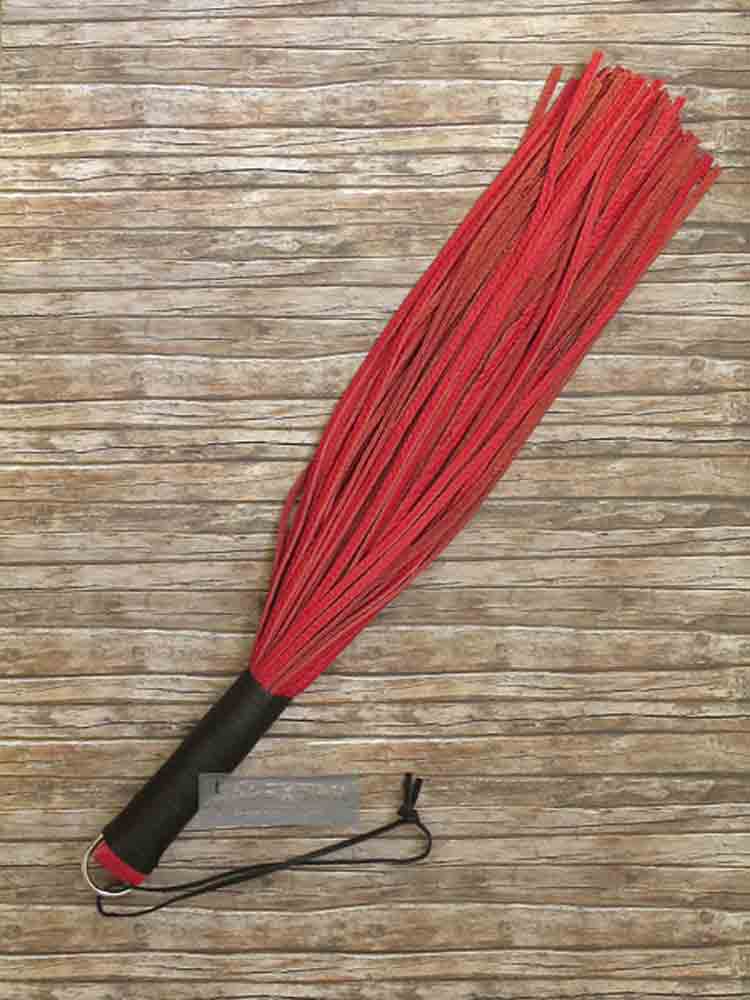Flogger aus Riemen SCHWER / HEAVY - rot