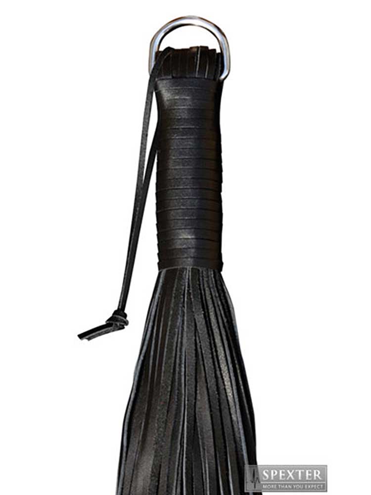 Flogger aus Riemen SCHWER / HEAVY - schwarz