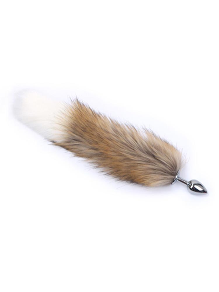 Buttplug FOX TAIL Plug braun-weiss