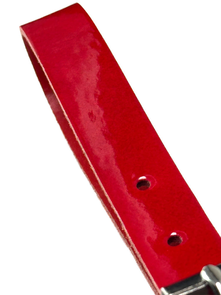 Führungskette mit roter Lacklederschlaufe