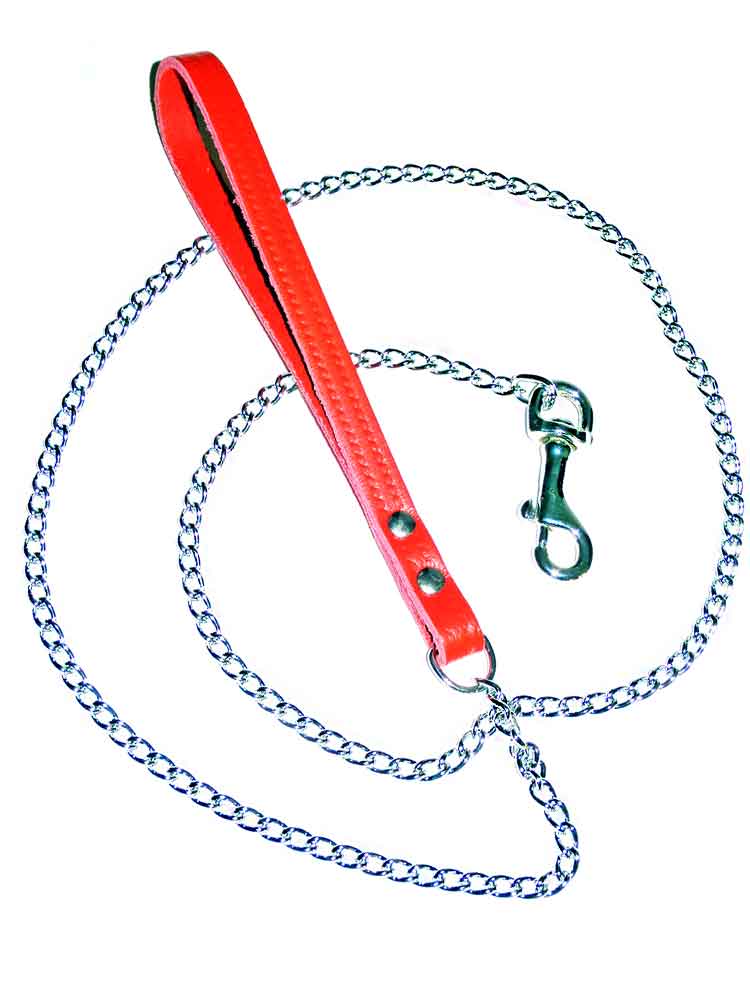 Führungskette schmal mit roter Handschlaufe