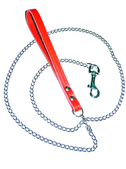 Führungskette schmal mit roter Handschlaufe