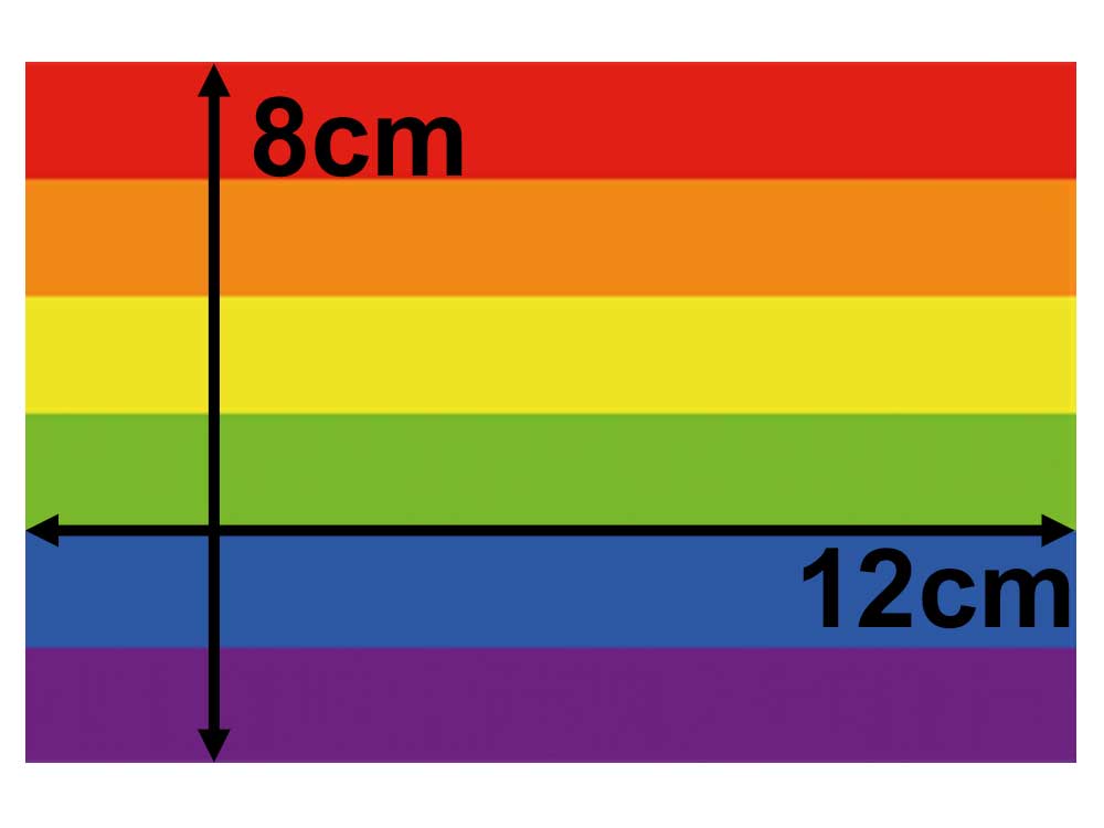 Gay Pride Regenbogen Aufkleber 8x12cm