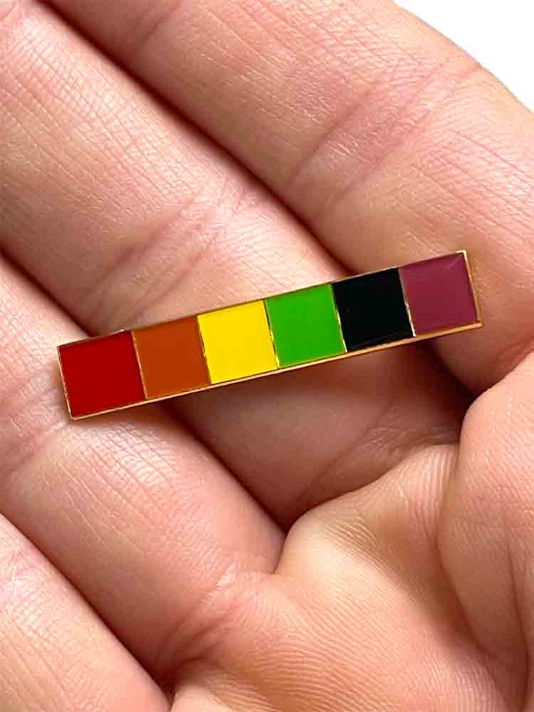 Gay Pride Regenbogen Anstecker Pin lang