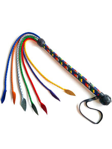 Gay Pride Lederpeitsche Flogger 95cm