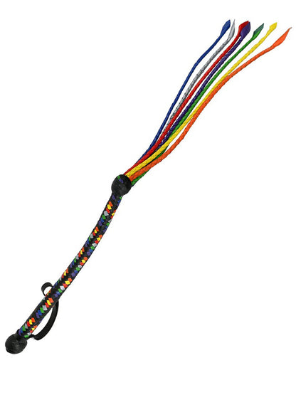 Gay Pride Lederpeitsche Flogger 95cm