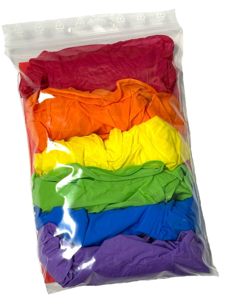 Nitril Einmalhandschuhe farbige Gay Pride Sortierung 6 Paar