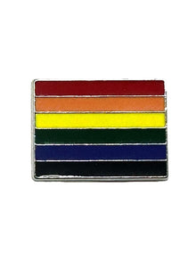 Gay Pride Regenbogen Anstecker Pin RECHTECKIG 24x17mm
