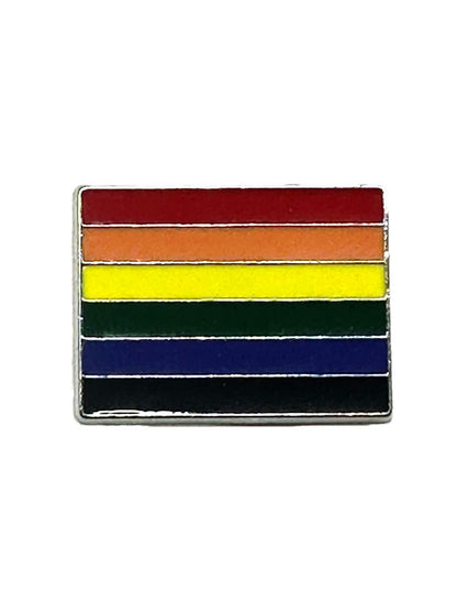 Gay Pride Regenbogen Anstecker Pin RECHTECKIG 24x17mm