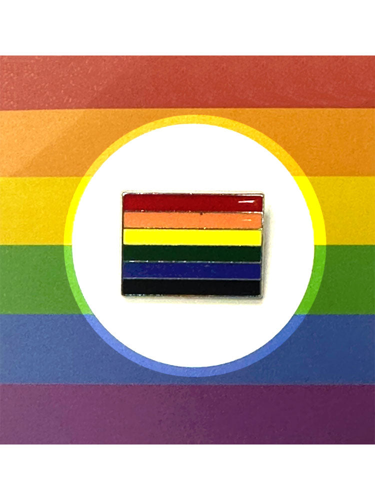 Gay Pride Regenbogen Anstecker Pin RECHTECKIG 24x17mm