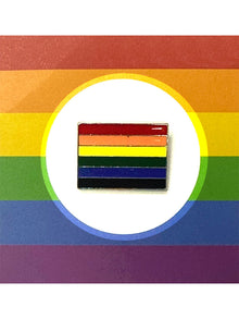 Gay Pride Regenbogen Anstecker Pin RECHTECKIG 24x17mm