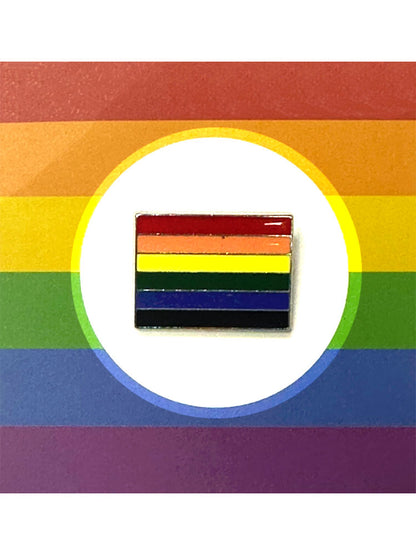 Gay Pride Regenbogen Anstecker Pin RECHTECKIG 24x17mm