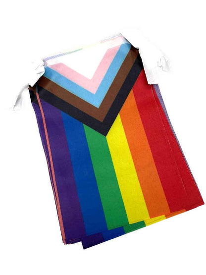 Progressive Regenbogen Flaggenkette 15x 14x21cm