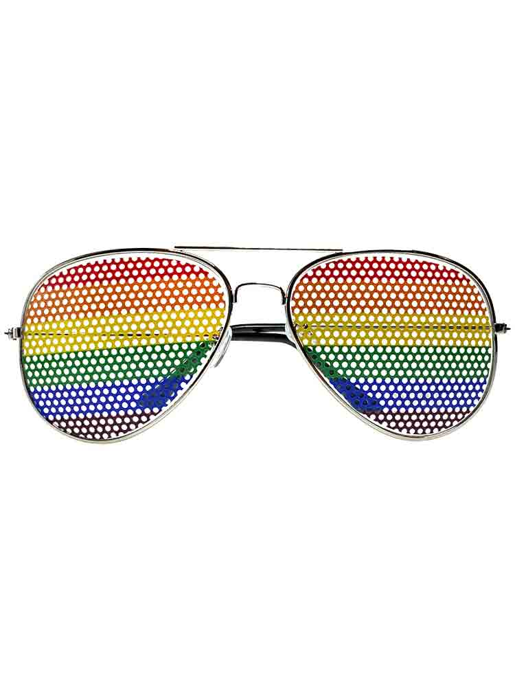 Gay Pride Regenbogen Brille Metallrahmen