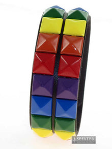 Gay Pride Regenbogen Armband mit Nieten