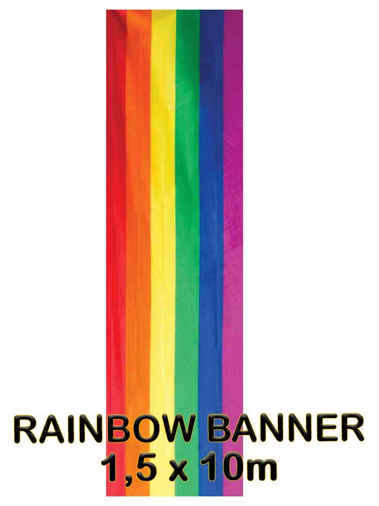 Gay Pride Regenbogen Flagge-Banner 1,5x10 Meter