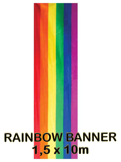 Gay Pride Regenbogen Flagge-Banner 1,5x10 Meter