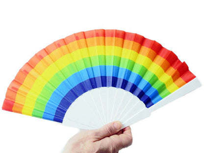Gay Pride Regenbogen Fächer - klassisch 43x23cm