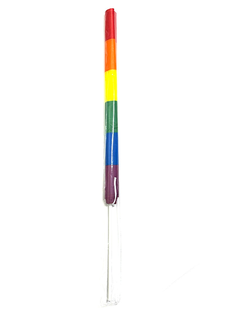 Gay Pride Flagge ca. 90 x 60 cm mit 90 cm Kunststoffstab