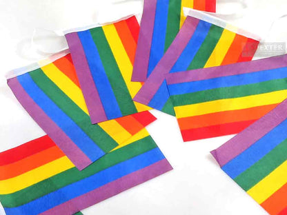 Gay Pride Regenbogen Flaggenkette 14x21cm