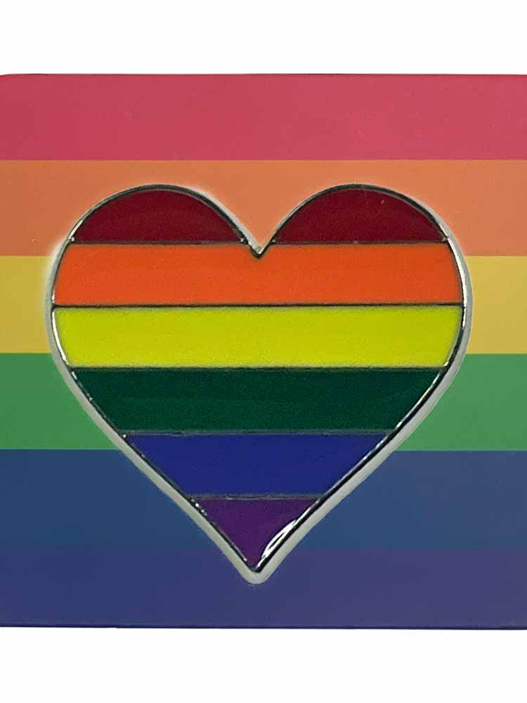 Gay Pride Regenbogen Anstecker Pin Herz