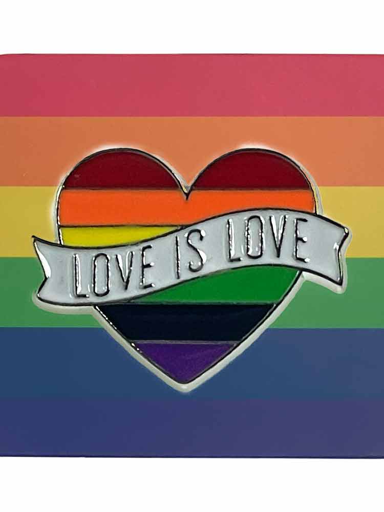 Gay Pride Regenbogen Anstecker Pin LOVE IS LOVE