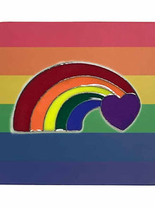Gay Pride Regenbogen Anstecker Pin mit Herz