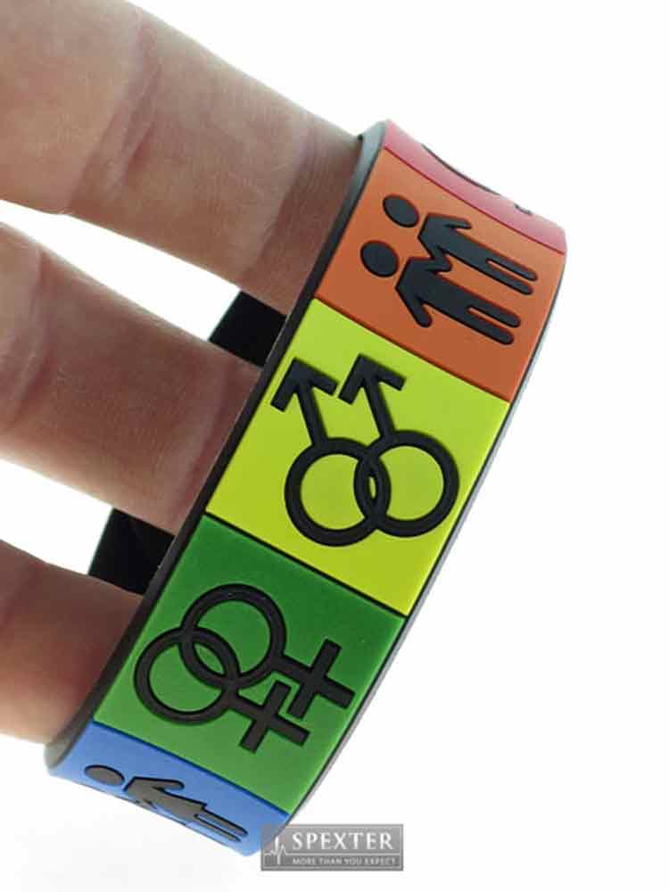 Gay Pride Armband mit Piktogrammen