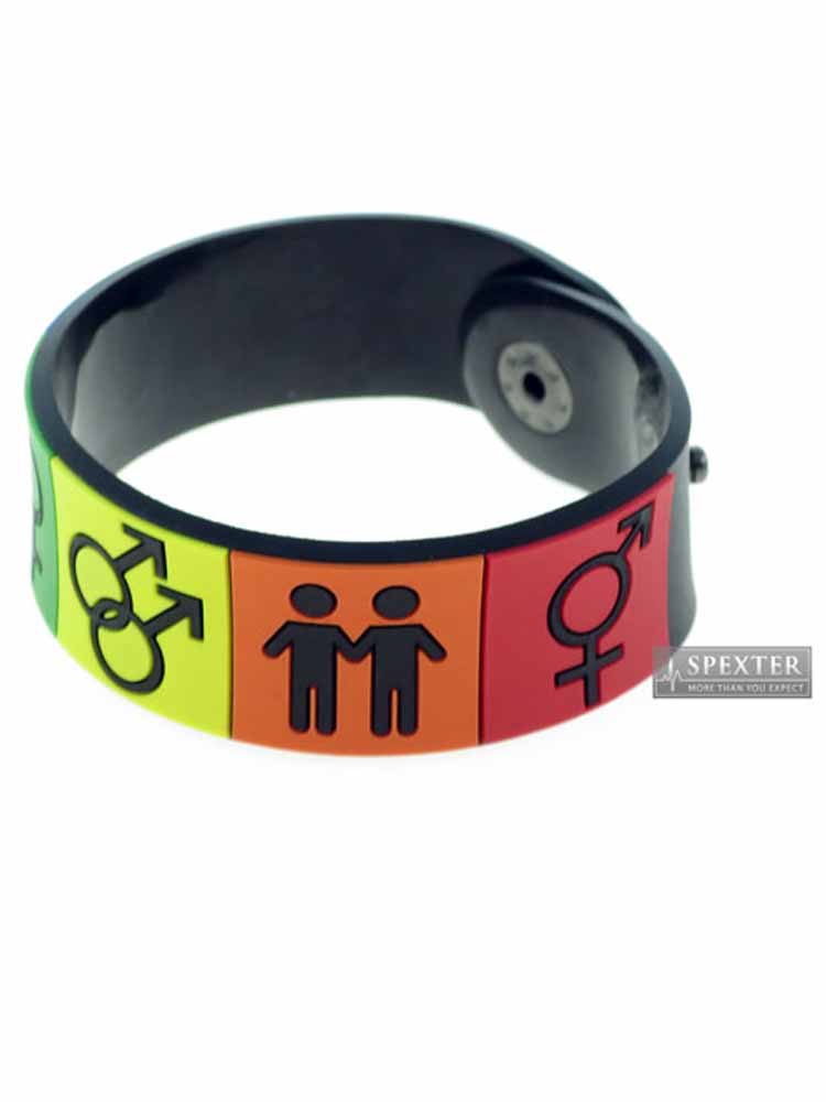 Gay Pride Armband mit Piktogrammen
