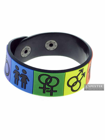 Gay Pride Armband mit Piktogrammen