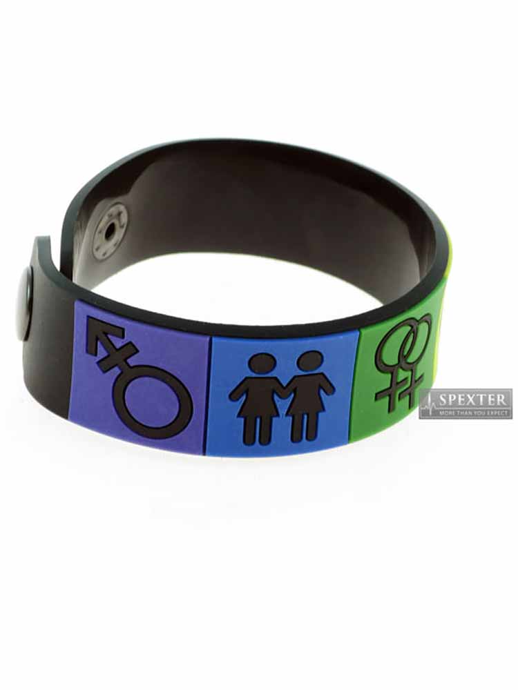 Gay Pride Armband mit Piktogrammen