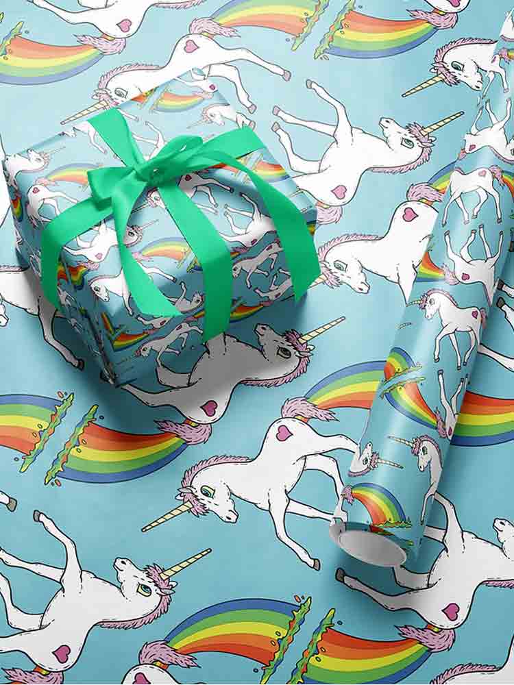 Geschenkpapier 70x50cm PRIDE UNICORN