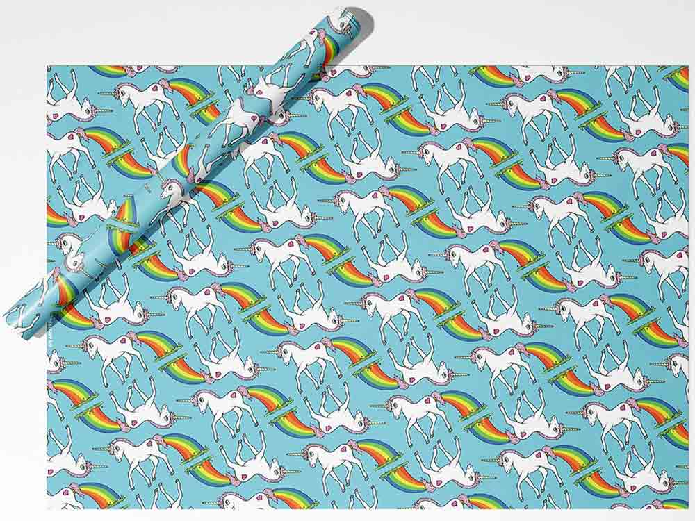 Geschenkpapier 70x50cm PRIDE UNICORN