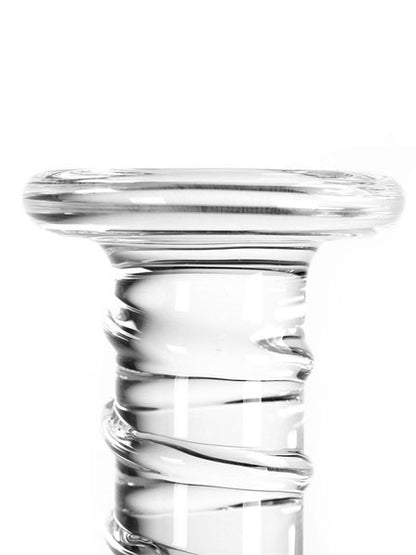 Dildo aus Glas - Penisform Gewindeschaft 15,5cm - klar